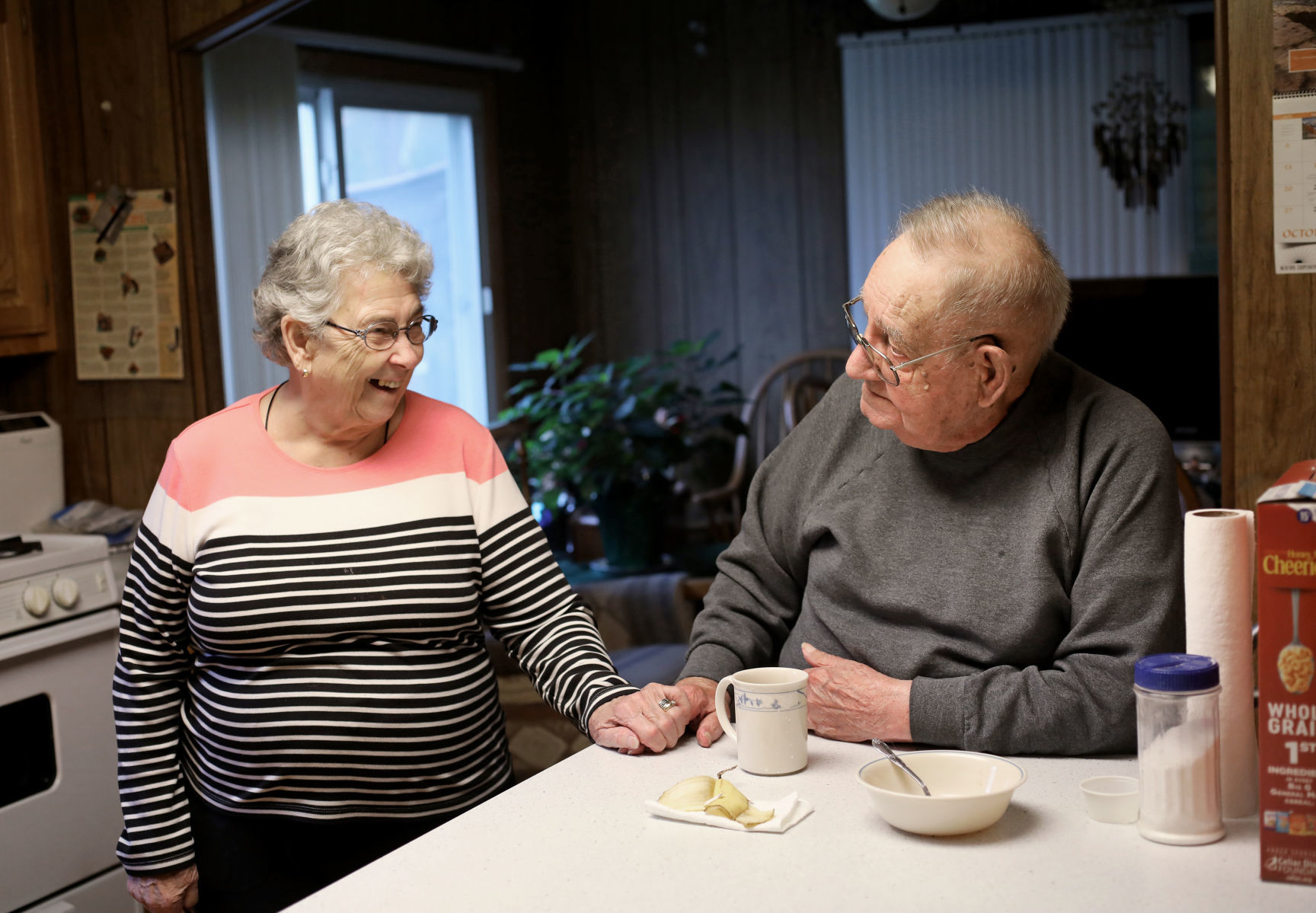 Doreen and Lyle holding hands